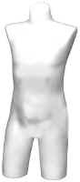 8 year old child torso form is available in fleshtone or black.  Includes 5/8 inch concealed flange for use with stand.