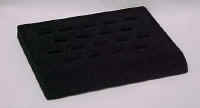 Black Velvet Individual Slotted Ring Display Tray with 18 Padded Slots