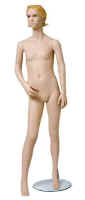 Size 12 female child mannequin with molded hair and features.  Price includes tempered glass base.