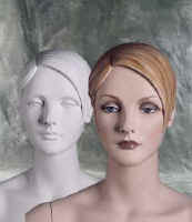 Facial Inset of Cameo White and Fleshtone colored Debra Series Mannequins