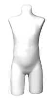 4 year old children's torso form includes a concealed 5/8 inch flange for use with a stand.  Available in fleshtone only.