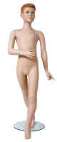 Size 8 male child mannequin includes tempered glass base.