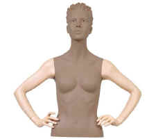 Female System Mannequin Arms - Hands On Hips.  Please note that darkened areas are Not Included.