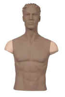 Male System Mannequin Shoulder Caps.  Please note that darkened areas are not included.
