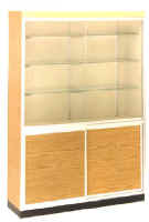 Wall Case with Three Adjustable Glass Shelves